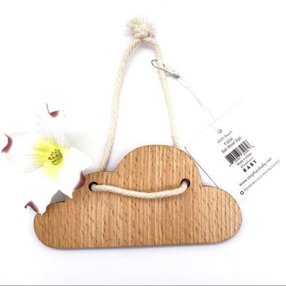 NWT Stephan Baby Beech Wood Shh Cloud Sleep Sign - Picture 3 of 10